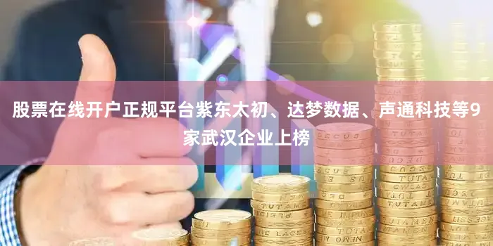 股票在线开户正规平台紫东太初、达梦数据、声通科技等9家武汉企业上榜